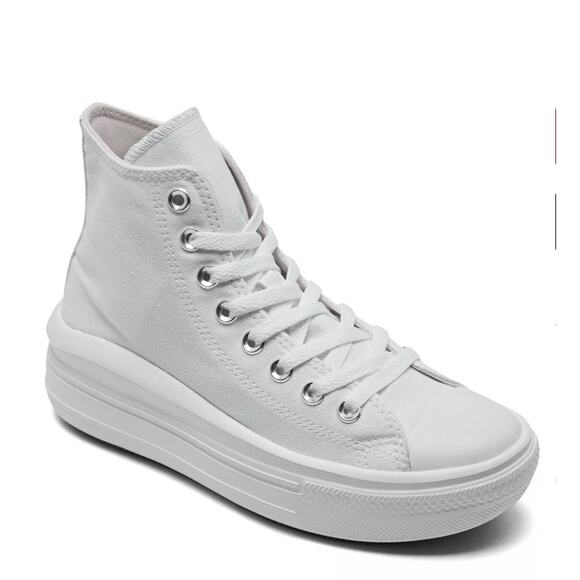 Converse Ctas Move for Women's Platform Sneakers Casual Athletic Canvas White 9 - Picture 1 of 9